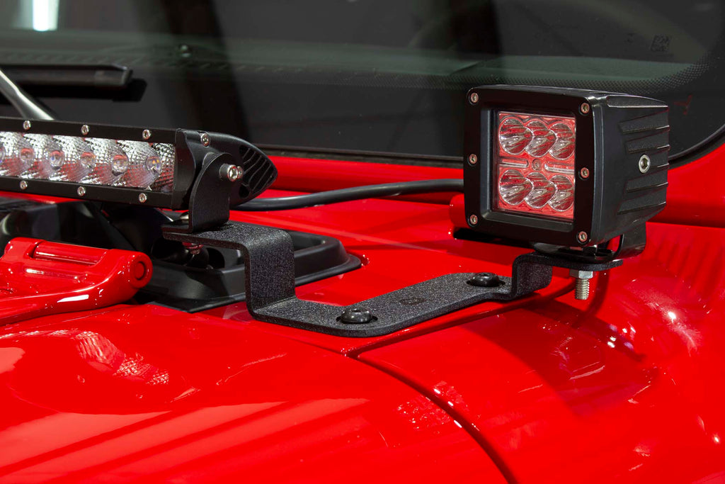 Fishbone Offroad Cowl Light Brackets for 2018 & Up Jeep Wrangler/Gladiator FB21110