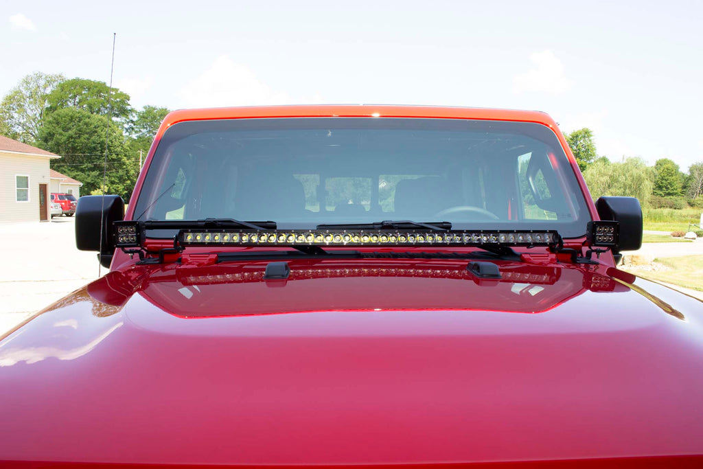 Fishbone Offroad Cowl Light Brackets for 2018 & Up Jeep Wrangler/Gladiator FB21110