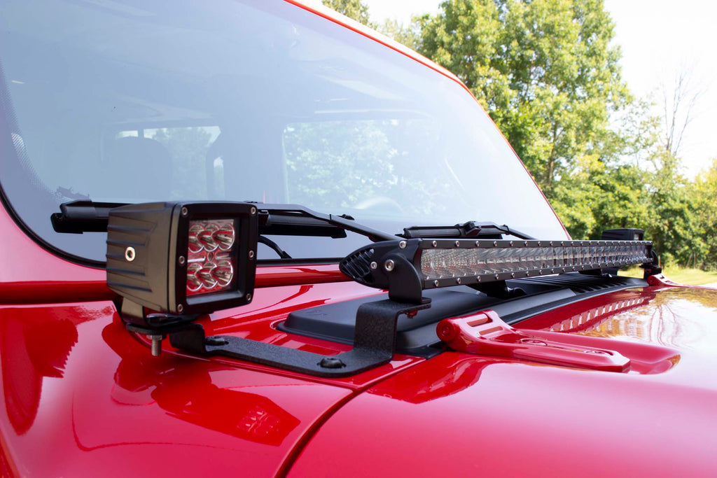 Fishbone Offroad Cowl Light Brackets for 2018 & Up Jeep Wrangler/Gladiator FB21110