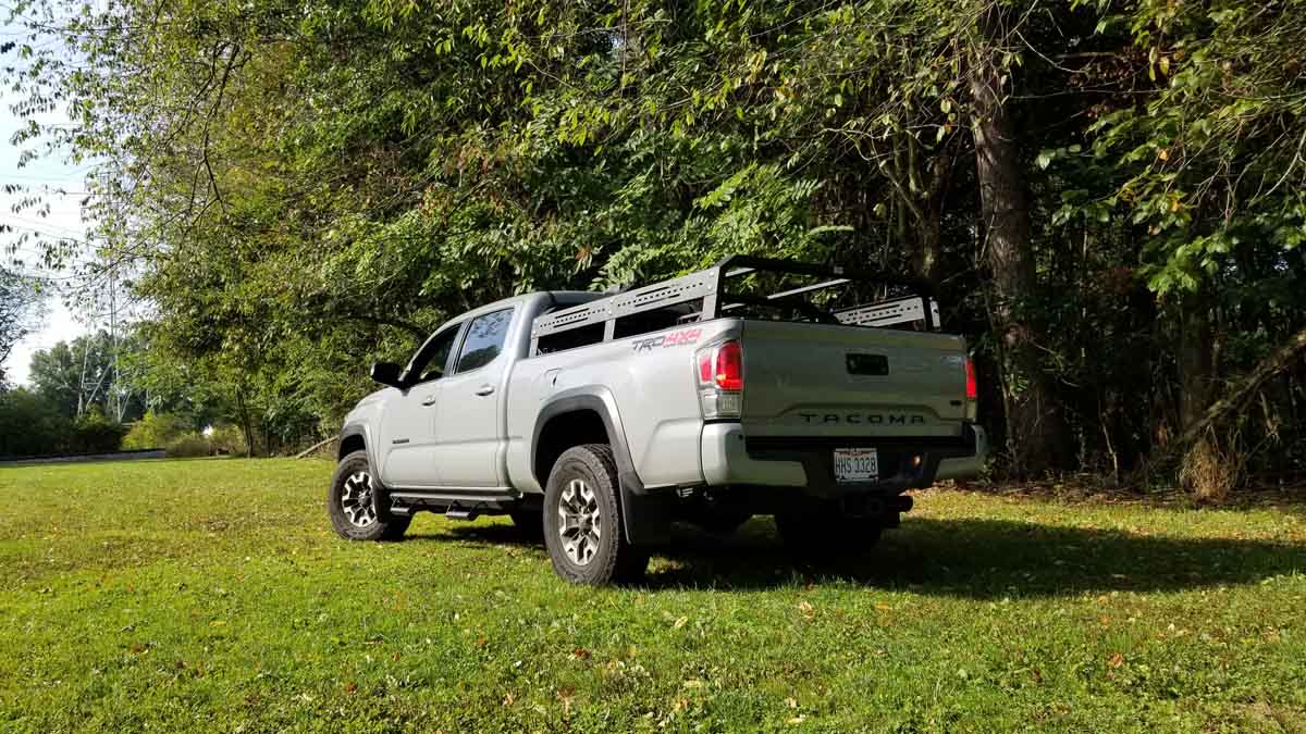 Fishbone Offroad Long Bed Half Height Tackle Rack for 2005-2023 Toyota Tacoma FB21245