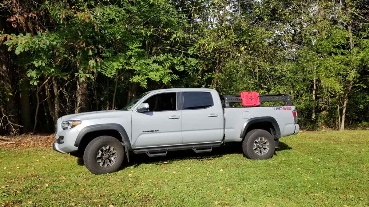 Fishbone Offroad Long Bed Half Height Tackle Rack for 2005-2023 Toyota Tacoma FB21245