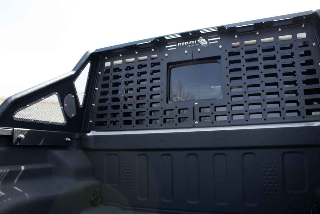 Fishbone Offroad Chase Rack & Molle Window Panel for 2020 & Up Jeep Gladiator FB21246