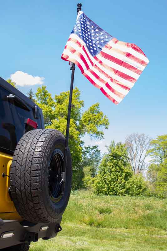 Fishbone Offroad Spare Tire Flag Mount for 1955 & Up Jeep CJ/Wrangler FB21289