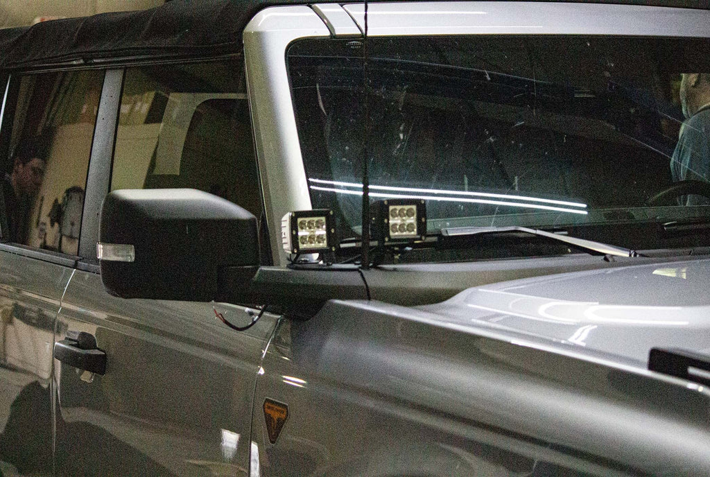 Fishbone Offroad Cowl Pod Light Bracket Set for 2022 & Up Ford Bronco FB21350