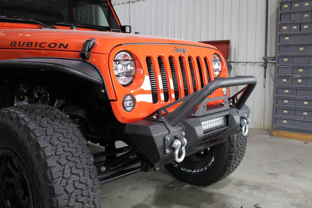 Fishbone Offroad Front Stubby Winch Bumper 2007-2018 Jeep Wrangler FB22004