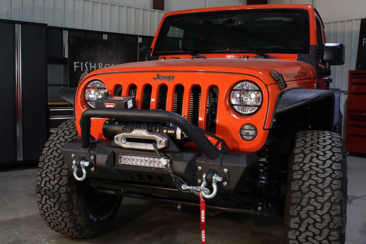 Fishbone Offroad Front Stubby Winch Bumper 2007-2018 Jeep Wrangler FB22004