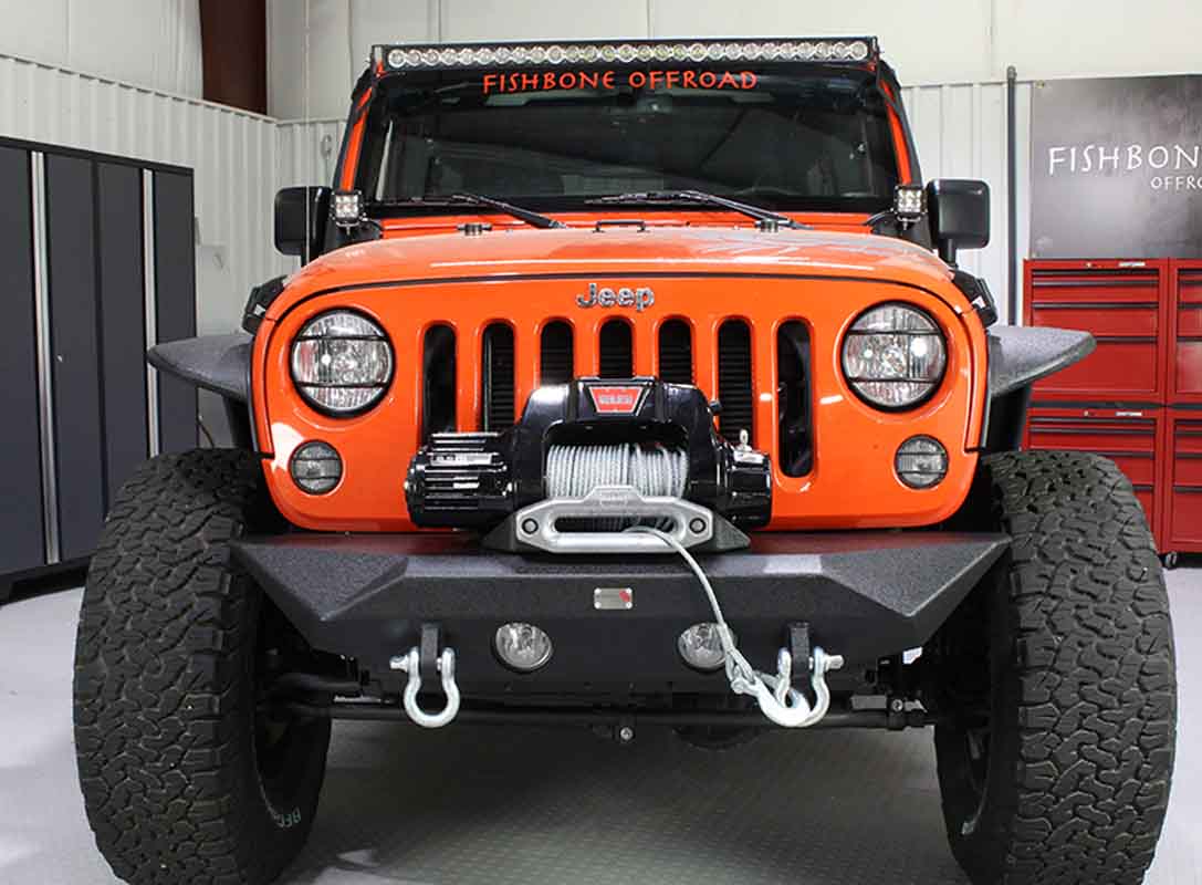 Fishbone Offroad Manowar Front Winch Bumper for 2007-2018 Jeep Wrangler FB22045