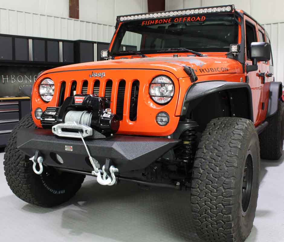 Fishbone Offroad Manowar Front Winch Bumper for 2007-2018 Jeep Wrangler FB22045