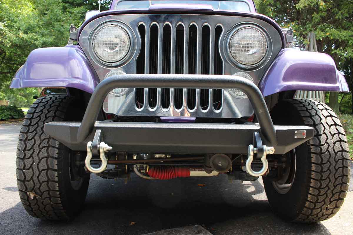 Fishbone Offroad Piranha Front Bumper for 1976-1995 Jeep CJ/Wrangler FB22080