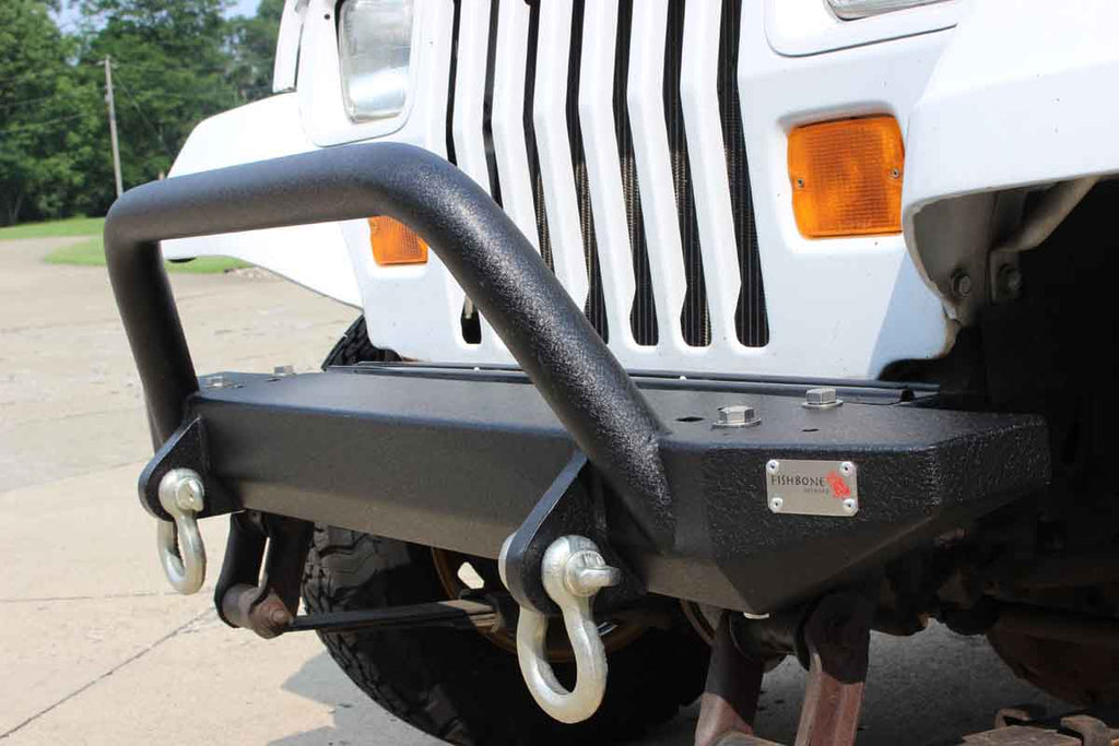 Fishbone Offroad Piranha Front Bumper for 1976-1995 Jeep CJ/Wrangler FB22080