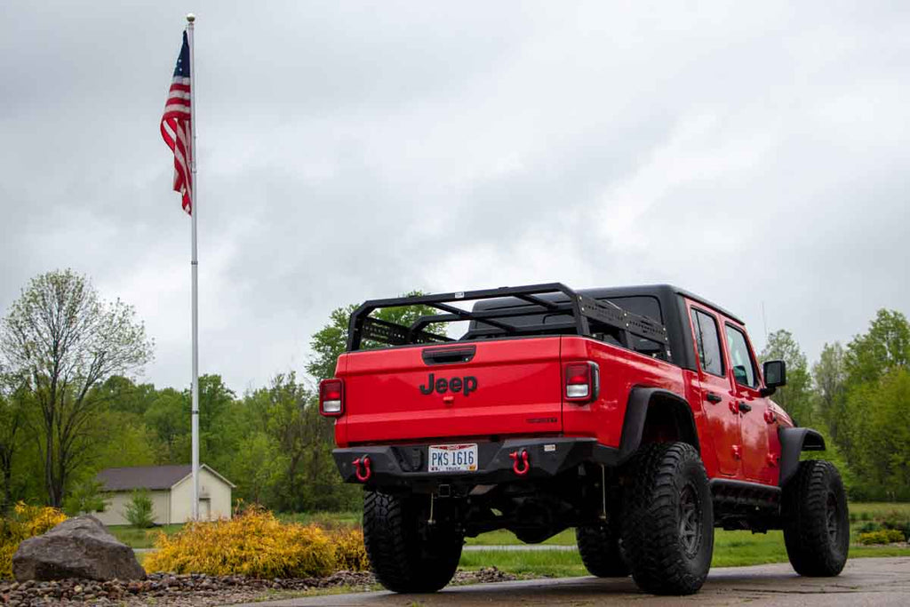 Fishbone Offroad Half Height Truck Bed Rack for 2020 & Up Jeep Gladiator FB22150