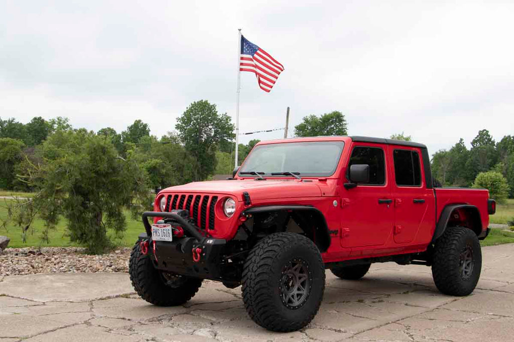 Fishbone Offroad Front Stubby Winch Bumper for 2018 & Up Jeep Wrangler/Gladiator FB22178