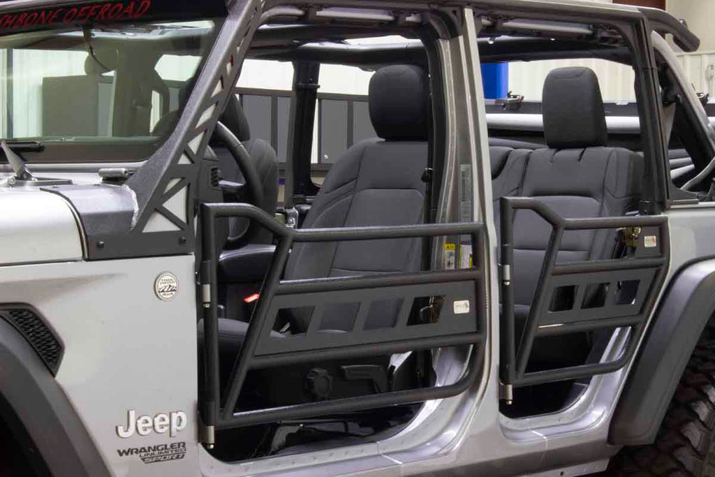 Fishbone Offroad Front and Rear Tube Doors for 2018 & 2025 Jeep Wrangler/Gladiator FB24086