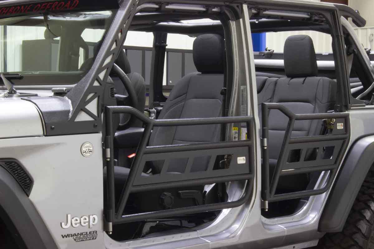 Fishbone Offroad Front and Rear Tube Doors for 2018 & 2025 Jeep Wrangler/Gladiator FB24086