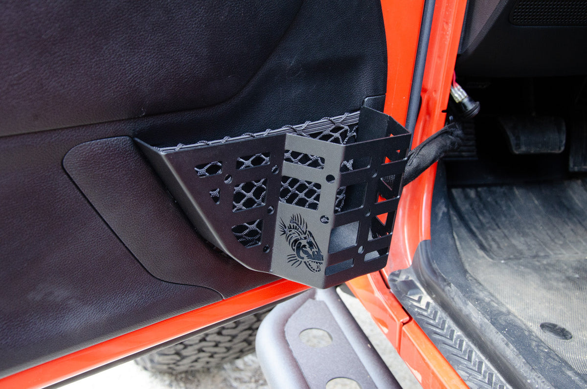 Fishbone Offroad Front Door Pocket MOLLE Panels For 2007-2018 Jeep Wrangler FB25491