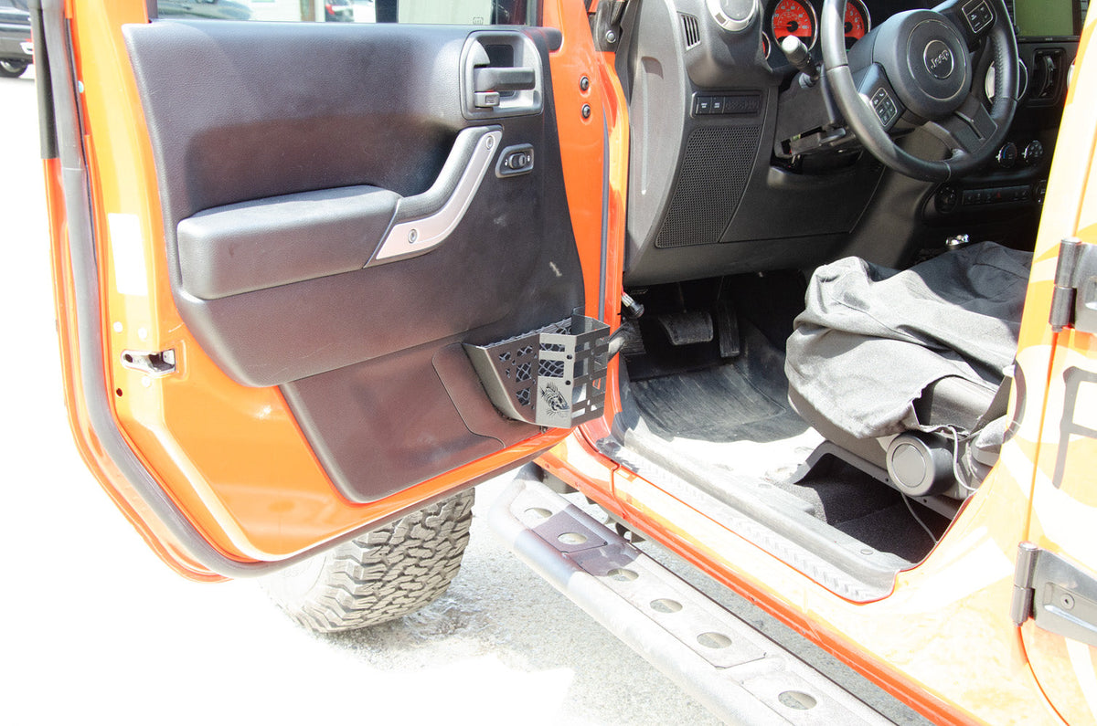 Fishbone Offroad Front Door Pocket MOLLE Panels For 2007-2018 Jeep Wrangler FB25491