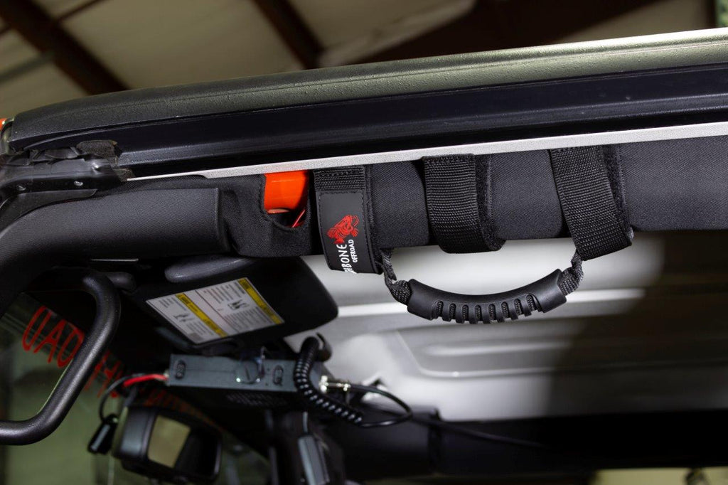 Fishbone Offroad Jeep Wrangler Grab Handles w/ Three Straps FB55153