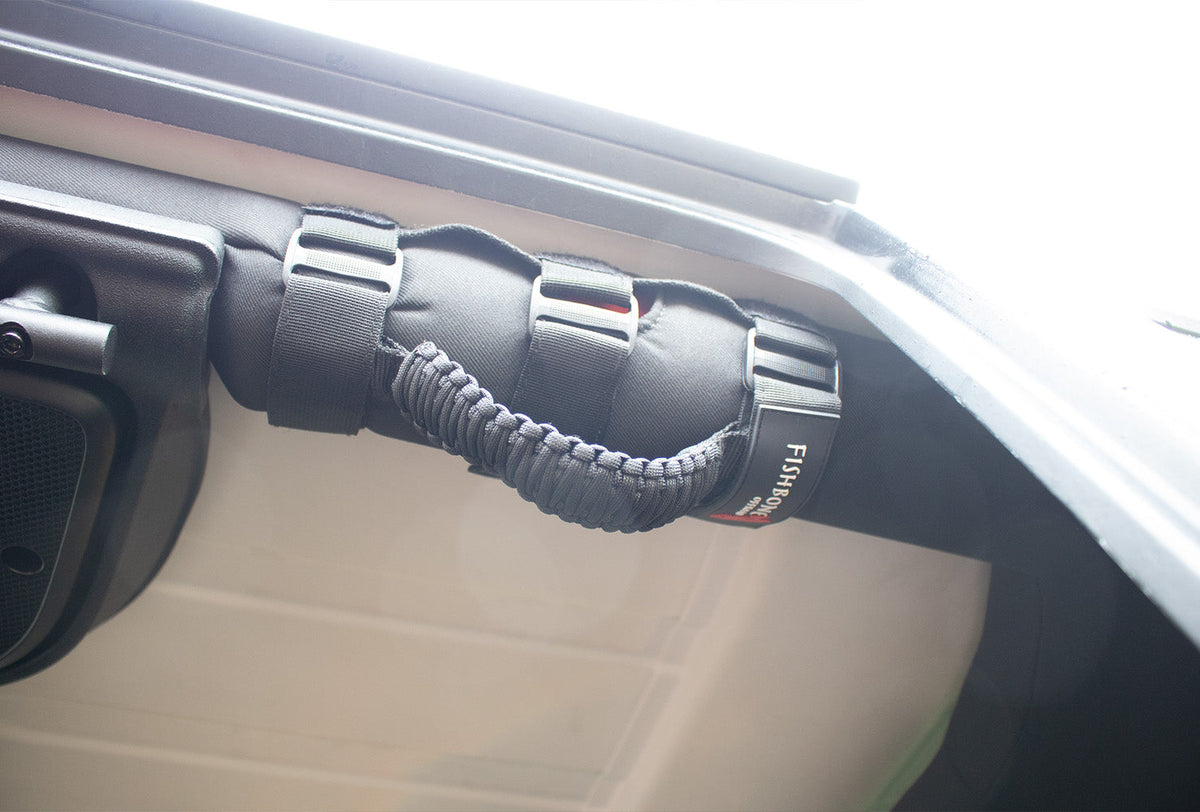 Fishbone Offroad Black Paracord Grab Handles w/ Three Straps FB55279