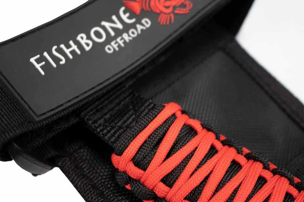 Fishbone Offroad Red Paracord Grab Handles w/ Three Straps FB55280