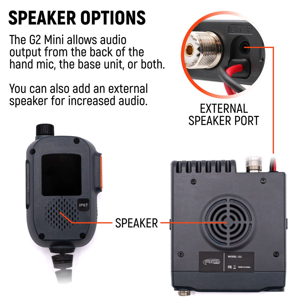 G2 Mini Radio Kit - 30W GMRS Compact Mobile Radio with Antenna