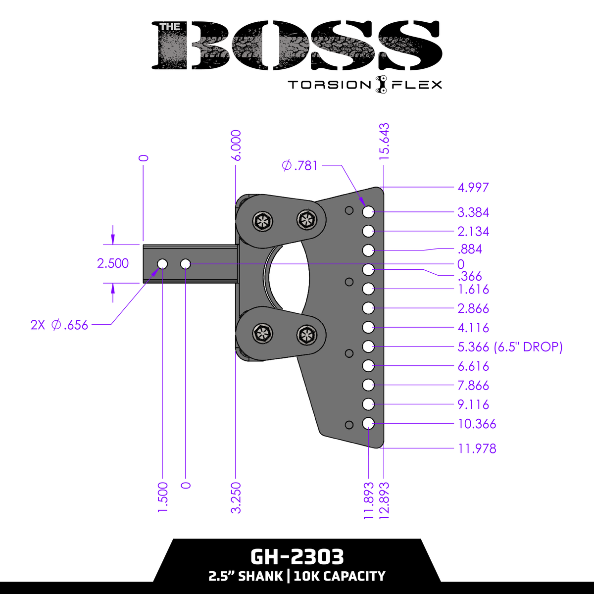 The BOSS (Torsion-Flex) Weight Distribution (2"- 3") Shank