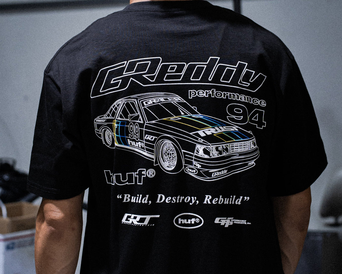 GReddy x HUF Retro Mod Tee - Black