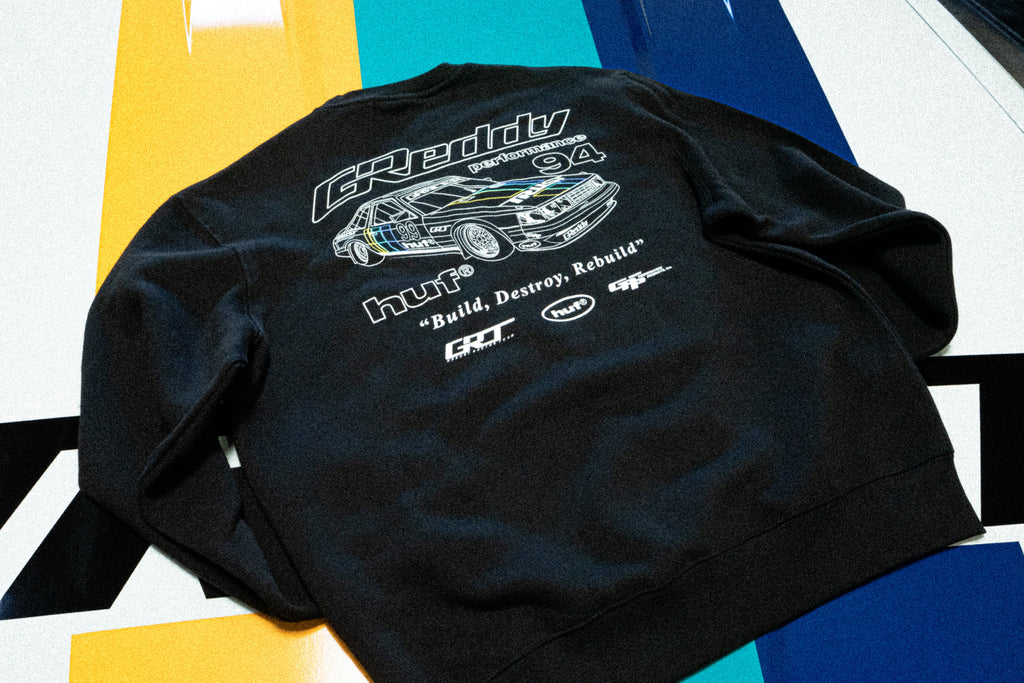 HUF x GReddy Retro Mod Crewneck Sweatshirt