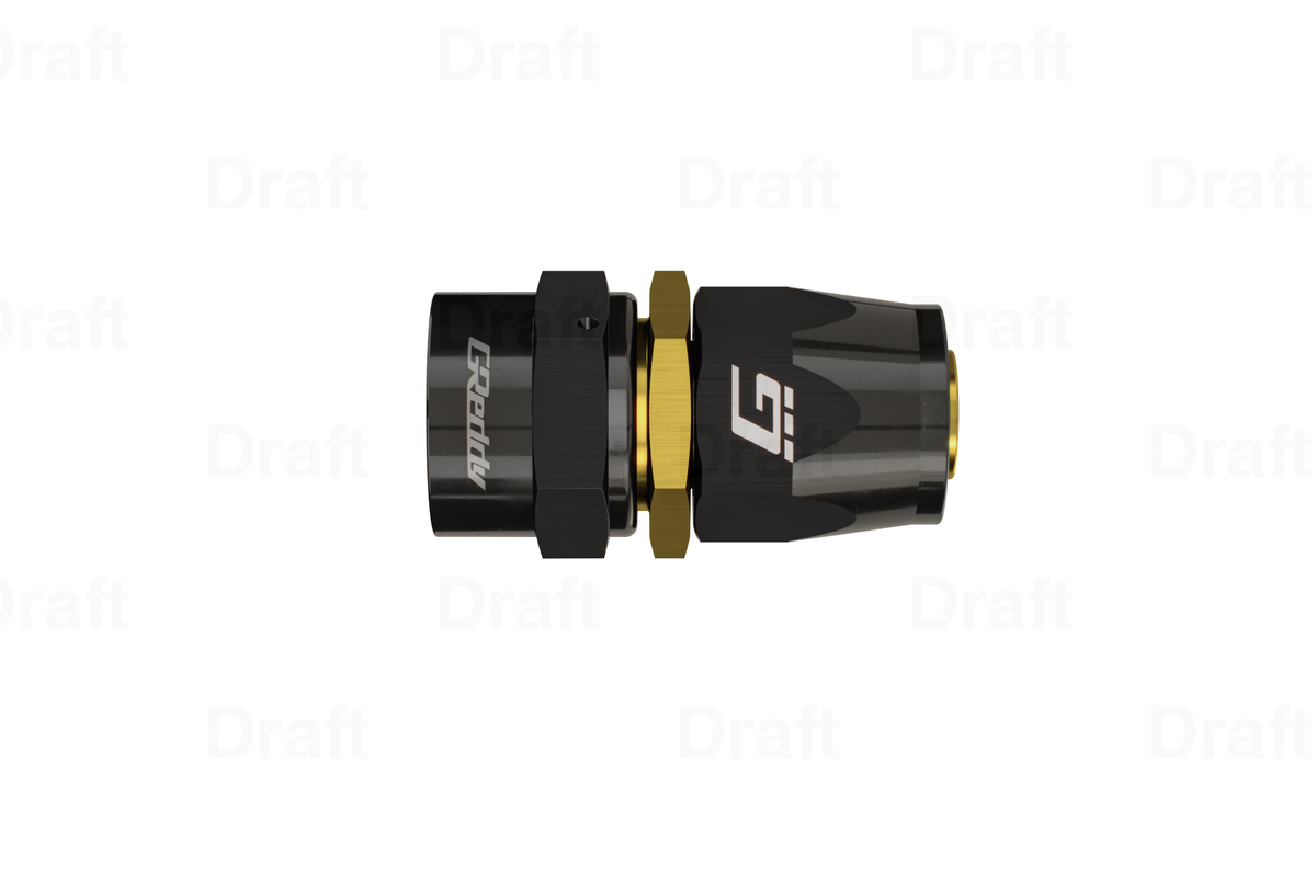 GREDDY STRAIGHT AN HOSE END(s)- BLACK/GOLD - (12800400 12800600 12800800 12801000 12801200 12801600)