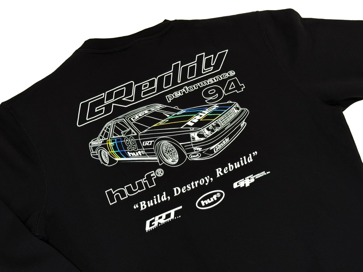 HUF x GReddy Retro Mod Crewneck Sweatshirt