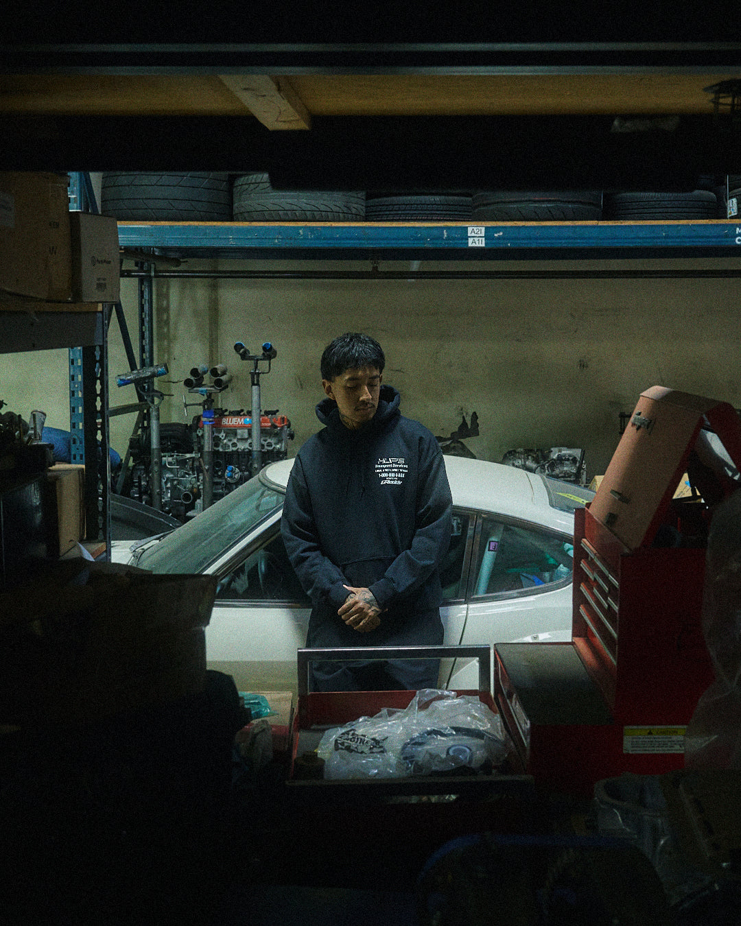 HUF x GReddy Tow Pullover Hood - Black