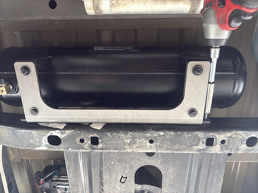 Dirt Church 2017-2026, Ford Super Duty (BRUSHED) Dual ARB Compressor Kit, Above The Spare Tire