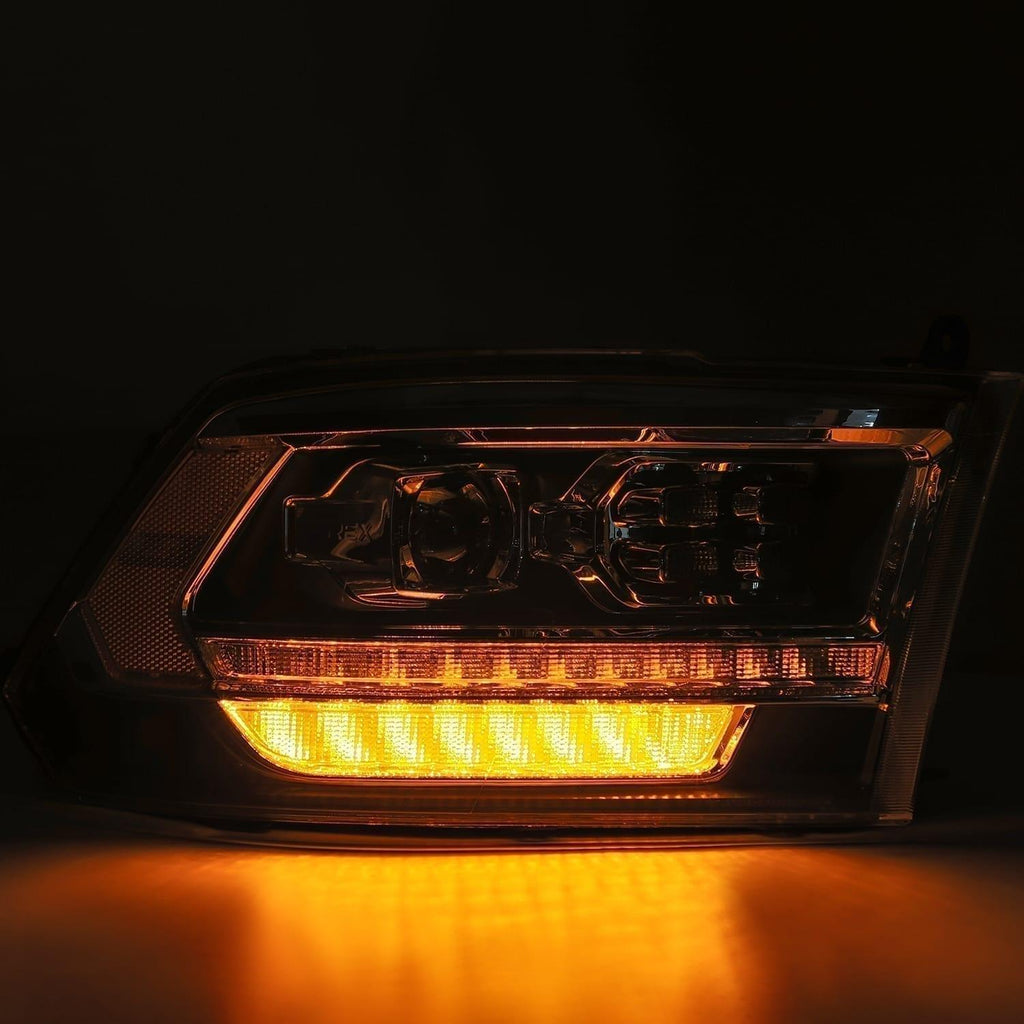 Alpha Rex 09-18 Ram Truck LUXX-Series (5th Gen 2500 Style) LED Projector Headlights Alpha-Black