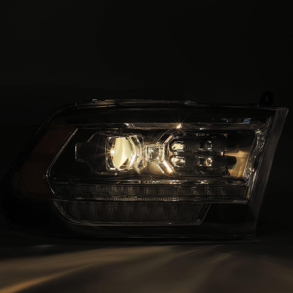 Alpha Rex 09-18 Ram Truck LUXX-Series (5th Gen 2500 Style) LED Projector Headlights Black