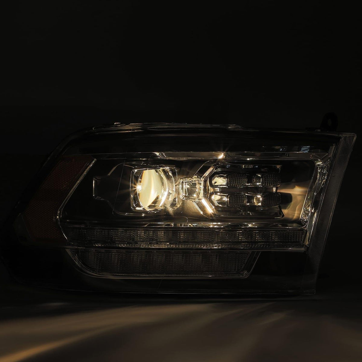 Alpha Rex 09-18 Ram Truck LUXX-Series (5th Gen 2500 Style) LED Projector Headlights Black