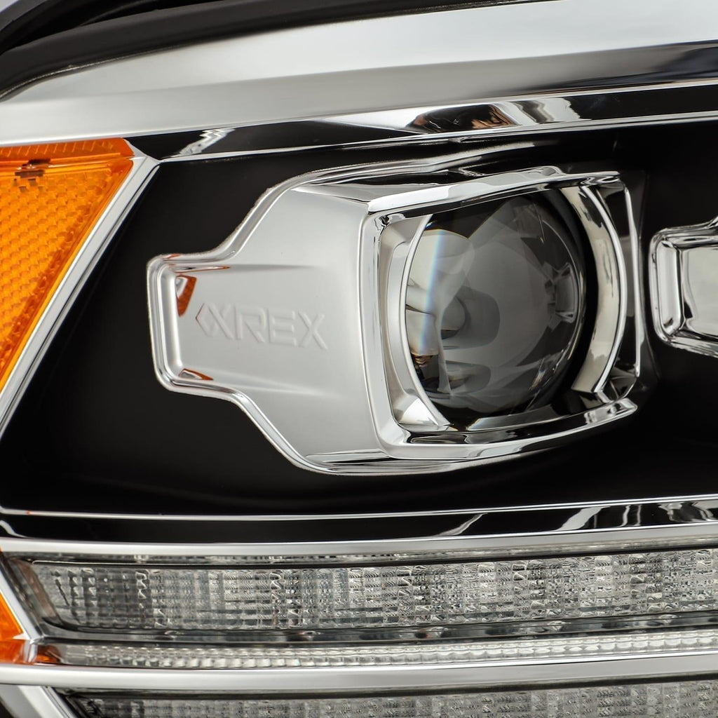 Alpha Rex 09-18 Ram Truck LUXX-Series (5th Gen 2500 Style) LED Projector Headlights Black