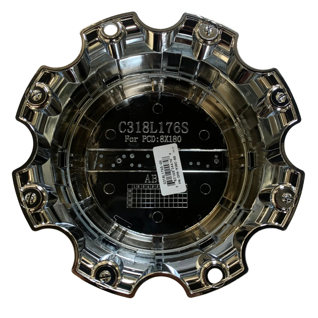 CPR-938C-88 RACELINE WHEEL CHROME CAP (8X180 BOLT PATTERN)