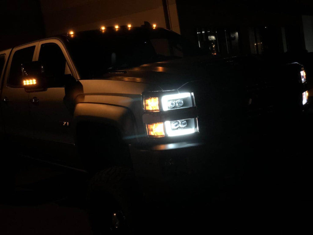 Alpha Rex 15-19 Chevrolet Silverado 2500HD/3500HD NOVA-Series LED Projector Headlights Chrome G2