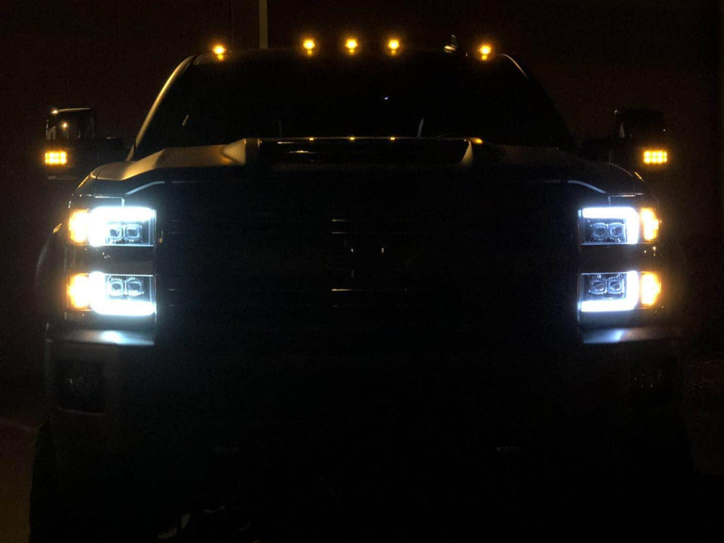 Alpha Rex 15-19 Chevrolet Silverado 2500HD/3500HD NOVA-Series LED Projector Headlights Jet Black G2
