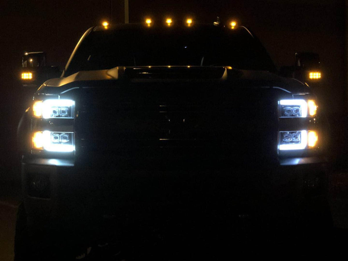 Alpha Rex 15-19 Chevrolet Silverado 2500HD/3500HD NOVA-Series LED Projector Headlights Jet Black G2