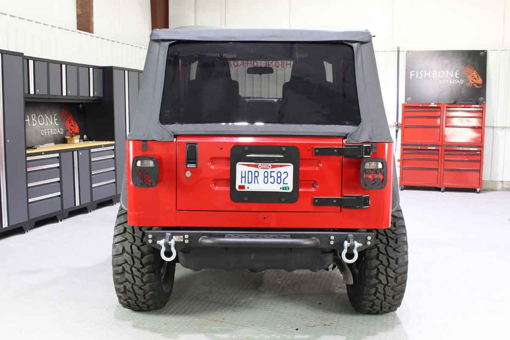 Fishbone Offroad Piranha Rear Bumper W/Step for 1987-2006 Jeep Wrangler FB22072