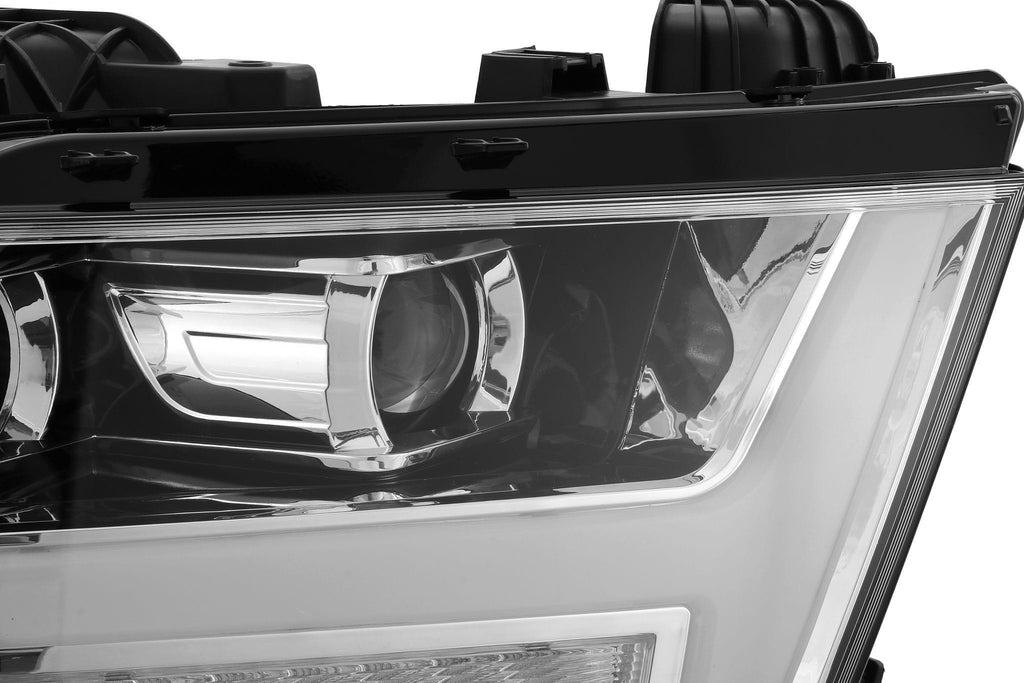 AlphaRex 2019-2024 Ram 1500 LUXX-Series LED Projector Headlights Chrome