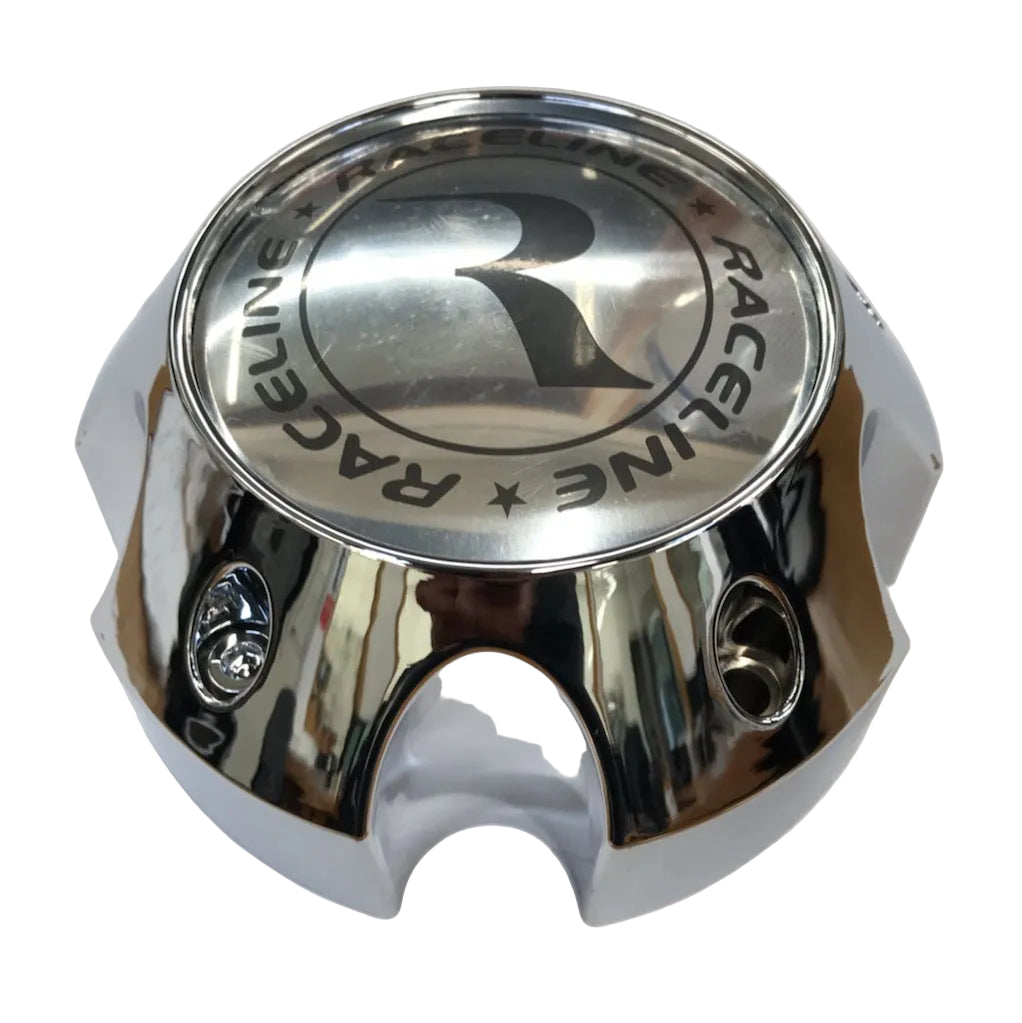 CPR982-55-C RACELINE 982 RAPTOR CAP CHROME W/SILVER LOGO 5X5.5/5X150