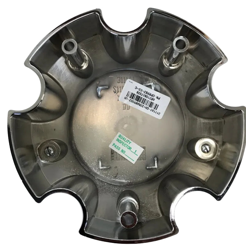 CPR982-55-C RACELINE 982 RAPTOR CAP CHROME W/SILVER LOGO 5X5.5/5X150