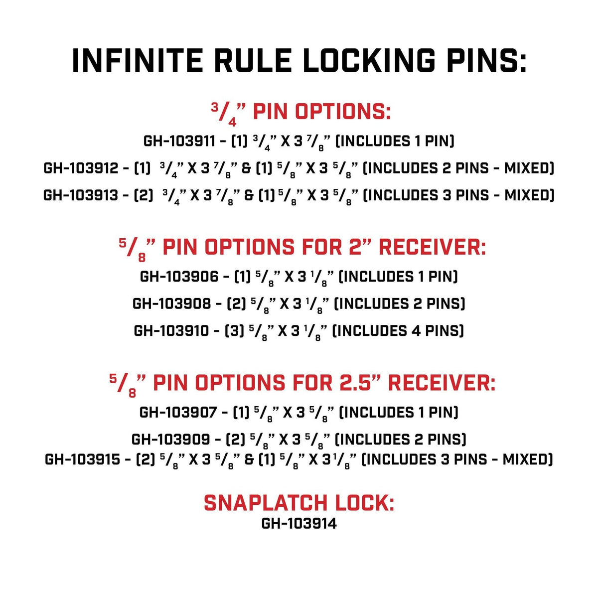 InfiniteRule Security Receiver & Hitch Locks