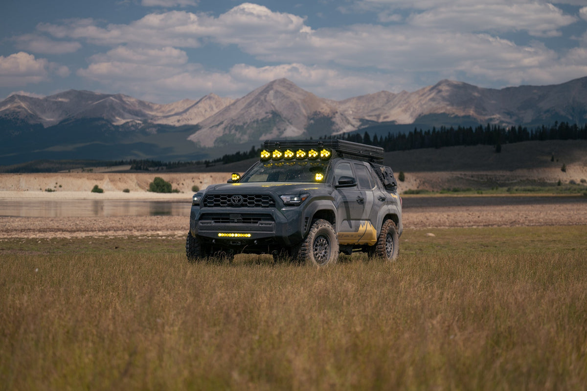 Toyota Rago Roof Rack Baja Designs LP6 Round Light Mount