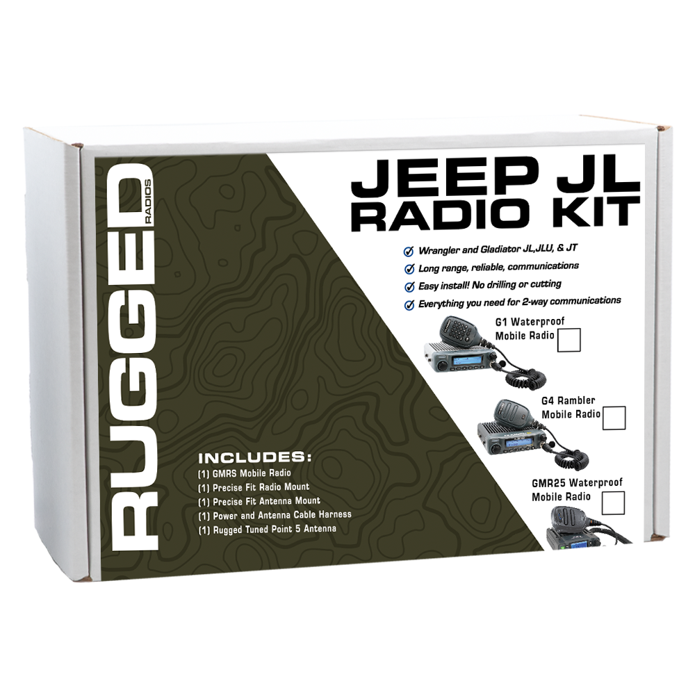 GMRS Mobile Radio Kit for Jeep Wrangler JL and Gladiator JT
