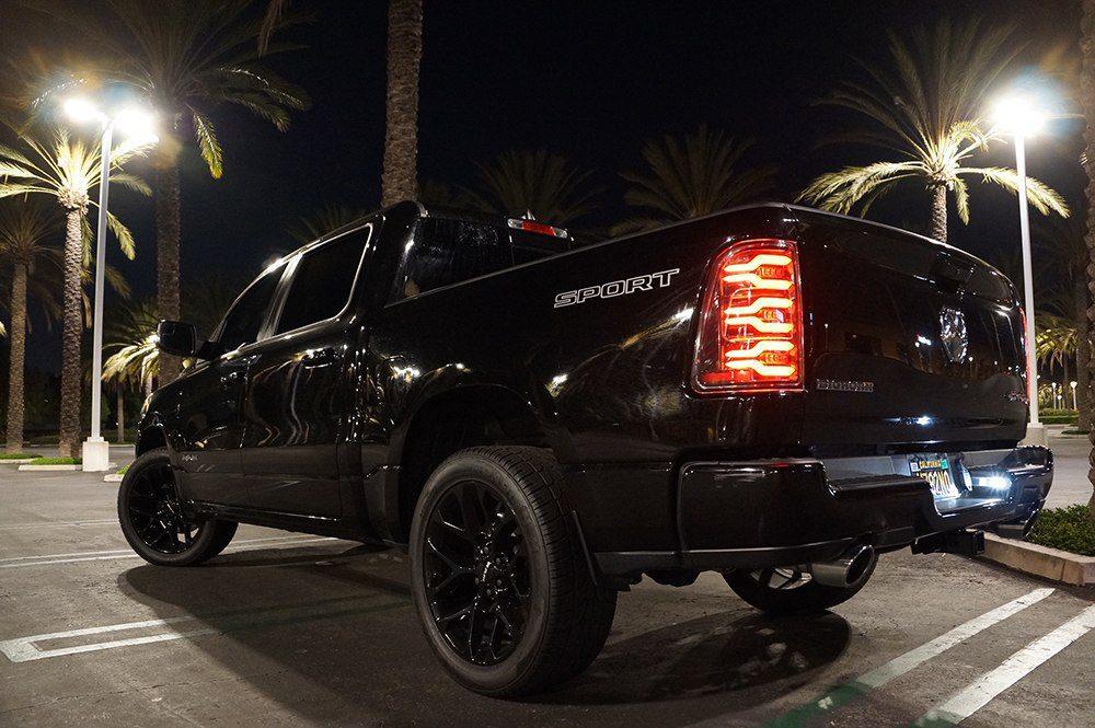 AlphaRex 2019-2024 Ram 1500 LUXX-Series LED Tail Lights Alpha-Black