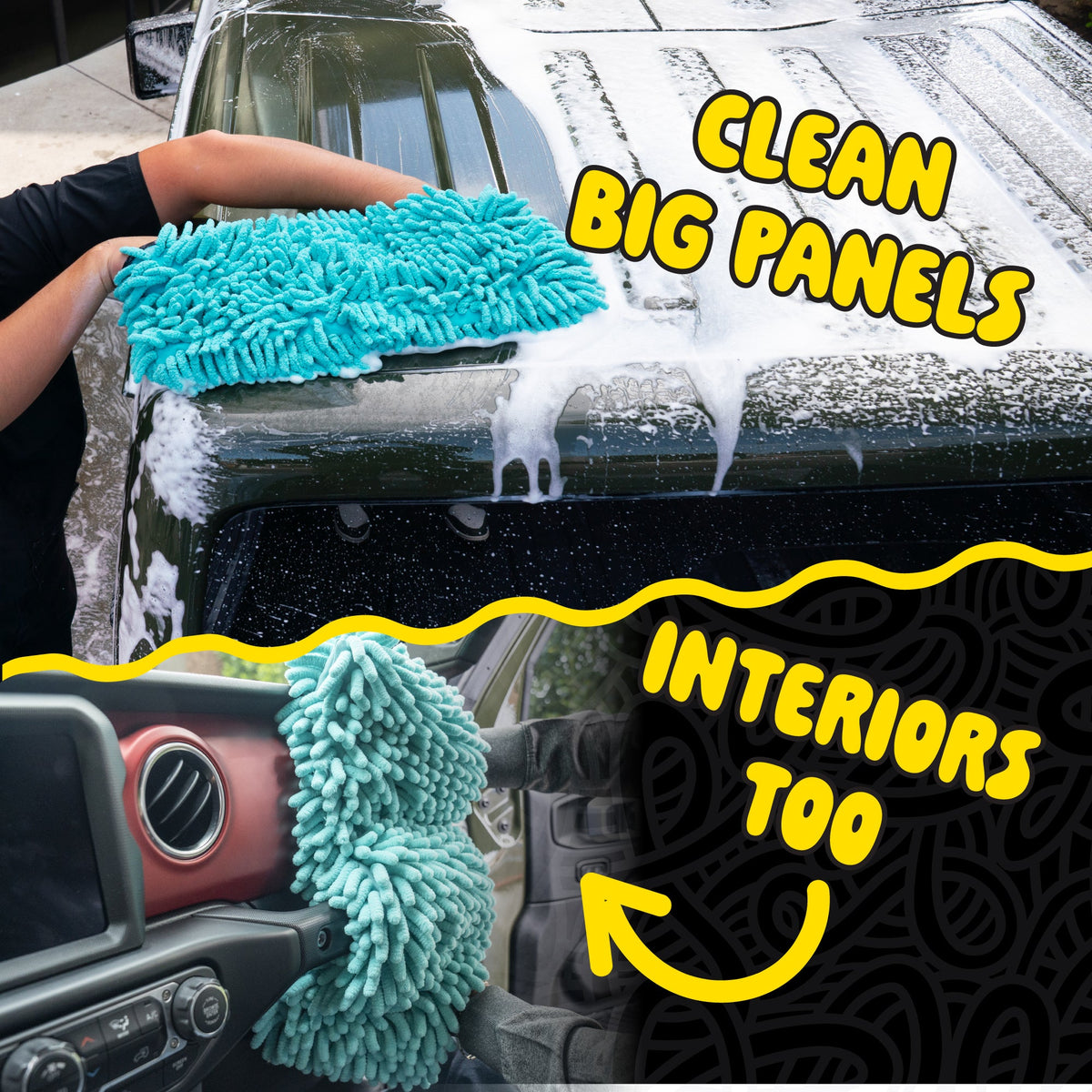 Big Noodle Grip & Glide Two Handed Wash Mitt