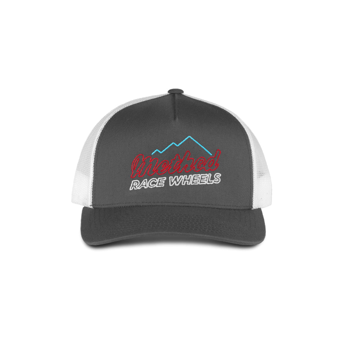 Method Neon Mountain Curvebill Trucker Hat - Markdown | Snapback | Charcoal/White
