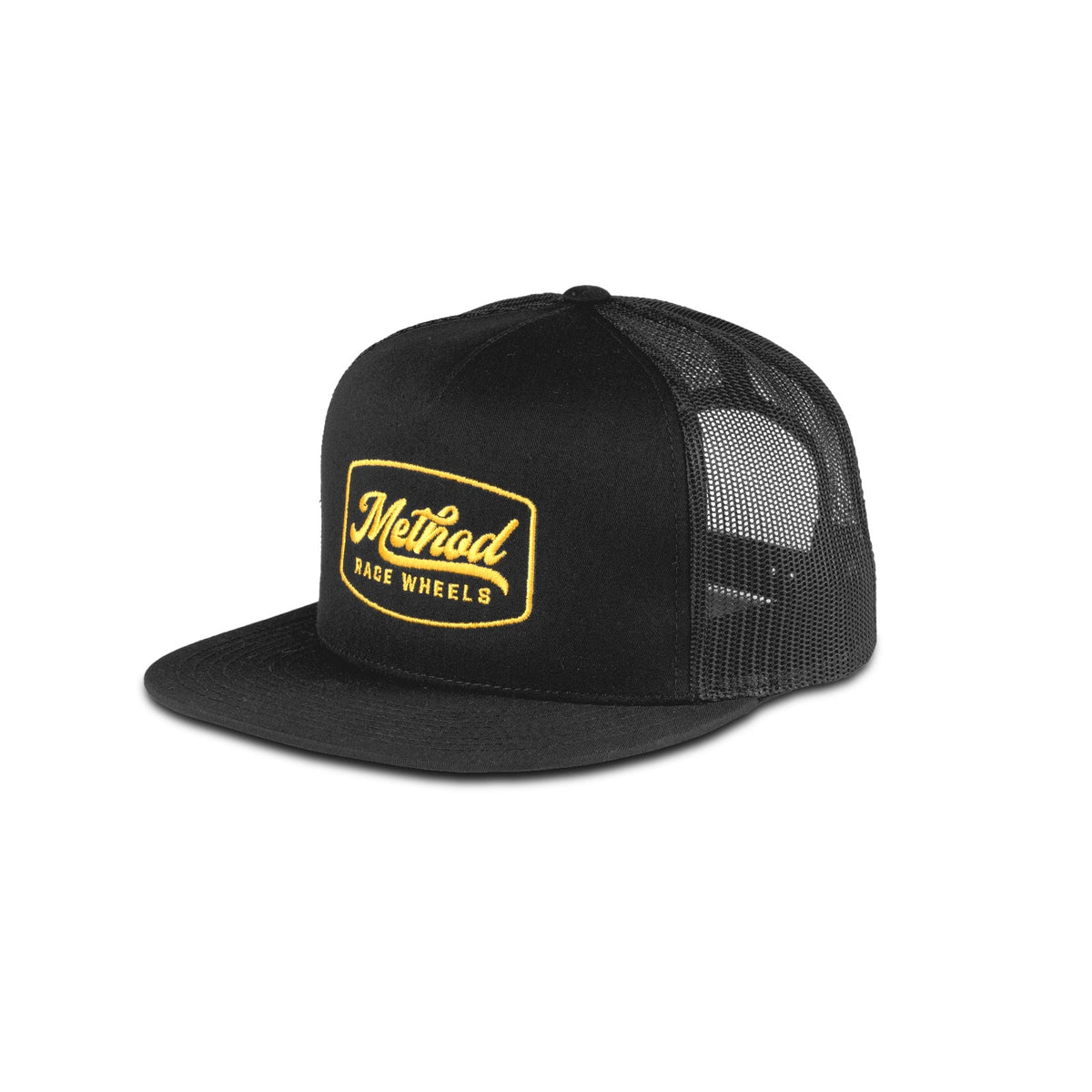 Method Script Badge Flatbill Trucker Hat - Markdown | Snapback | Black